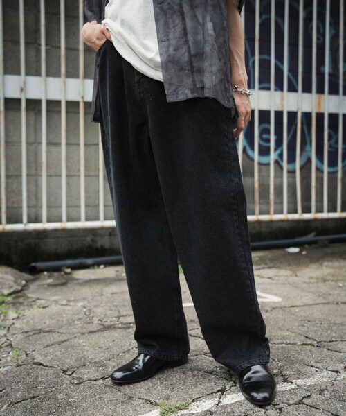 SENSE OF PLACE by URBAN RESEARCH（センスオブプレイスバイアーバンリサーチ）の「ストレートデニムパンツ（デニムパンツ・メンズ・BLACK/L.INDIGO・S/M/L）」の7枚目の写真