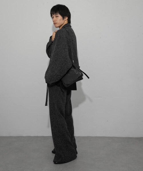 SENSE OF PLACE by URBAN RESEARCH（センスオブプレイスバイアーバンリサーチ）の「『わたべ×SOP』『セットアップ対応』ツイードワイドフレアパンツ（その他パンツ・メンズ・BLK×WHT/BLACK・M/L）」の17枚目の写真