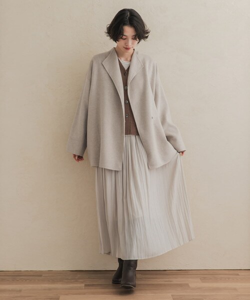 URBAN RESEARCH DOORS(アーバンリサーチドアーズ)の「ウールリバーミドルガウンコート(テーラードジャケット・レディース・杢BROWN/杢L.GREGE/CHECK・Free)」の19枚目の写真