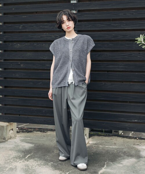 URBAN RESEARCH DOORS（アーバンリサーチドアーズ）の「『UR TECH』Aircare2WAYニットベスト（ベスト・レディース・MIXGRAY/BROWN/BLUE・Free）」の11枚目の写真