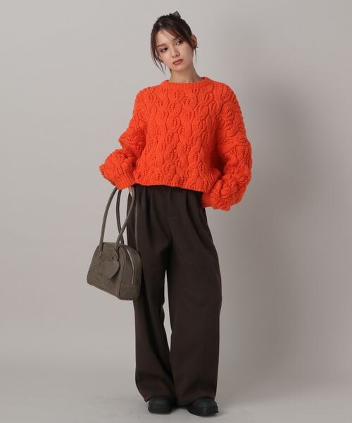 FOREVER 21(フォーエバー トゥエンティーワン)の「微起毛タックダブルスラックス(フォーマルスーツ/小物・チャコール18/ブラウン55・S/M)」の3枚目の写真