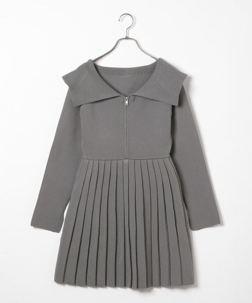 Heather（ヘザー）の「ZIPプリーツニットミニワンピース（）」 - WEAR