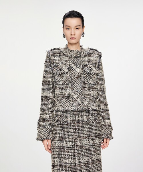 JNBY（ジェーエヌビーワイ）の「Retro Tweed Jacket（テーラード