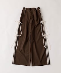 【S/Mサイズ展開】サイドラインワイドスラックスパンツ