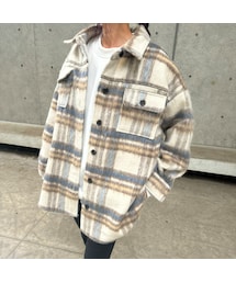copine | シャギーチェックビッグシャツ(シャツ/ブラウス)