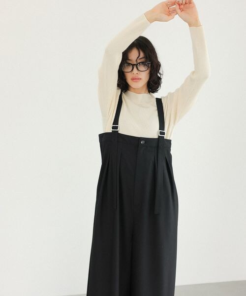 LEPSIM（レプシィム）の「オールインワン（オールインワン・サロペット・レディース・ブラック09/グレー15/グレー*ピンストライプ19(新色)・FREE SIZE）」の11枚目の写真