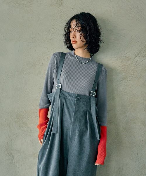 LEPSIM（レプシィム）の「オールインワン（オールインワン・サロペット・レディース・ブラック09/グレー15/グレー*ピンストライプ19(新色)・FREE SIZE）」の19枚目の写真