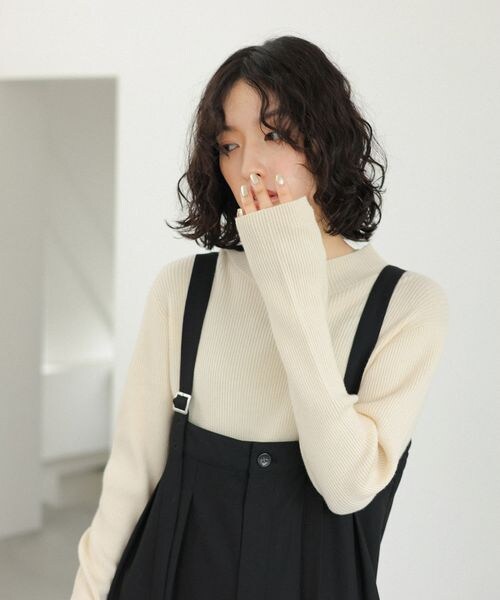 LEPSIM（レプシィム）の「オールインワン（オールインワン・サロペット・レディース・ブラック09/グレー15/グレー*ピンストライプ19(新色)・FREE SIZE）」の12枚目の写真