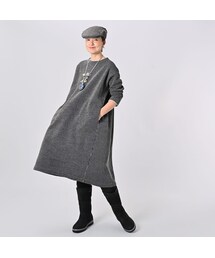 45R ラッセルヒッコリードレス 45R - 45rpm 45R ロングワンピース ラッセルヒッコリードレスの