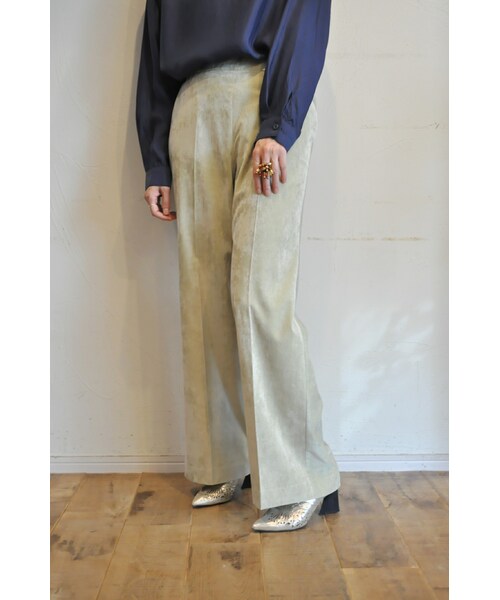 --（--）の「シャーベットベロアパンツ（その他パンツ・レディース・ピンク/グリーン/ブラック・36.38）」の3枚目の写真