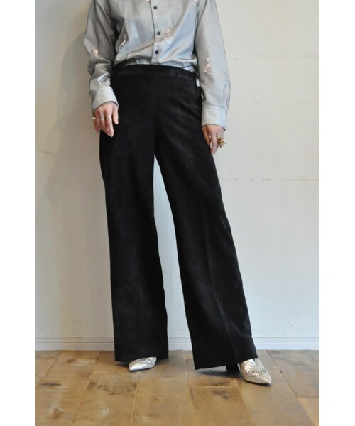 --（--）の「シャーベットベロアパンツ（その他パンツ・レディース・ピンク/グリーン/ブラック・36.38）」の2枚目の写真