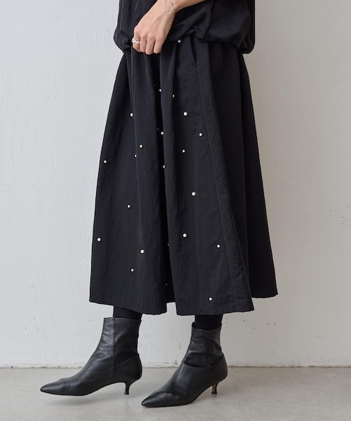 beardsley ビアズリー　ランダムプリーツスカート　黒 BEARDSLEY｜プリーツティアードスカート | Rakuten Fashion(楽天