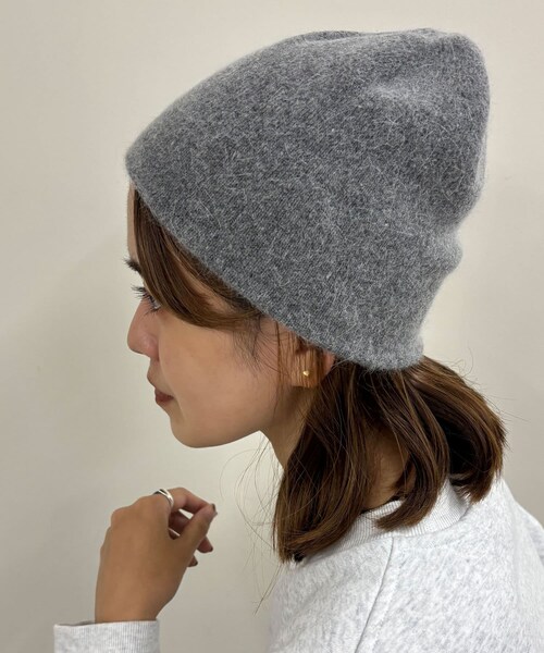 SHENERY(シーナリー)の「ビーニー(ニットキャップ/ビーニー・レディース・ピンク/グレー・F)」の2枚目の写真