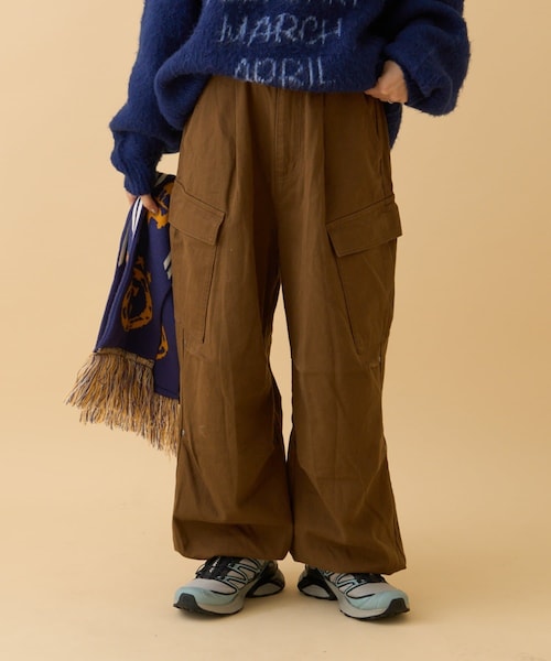 [UNISEX] タックワイドアソートカーゴパンツ Mサイズ カモフラージュ タックワイドアソートカーゴパンツ | CIAOPANIC TYPY(チャオ