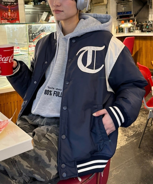 CIAOPANIC TYPY(チャオパニックティピー)の「スタジャン(スタジャン・レディース・グリーン/ネイビー・L/M)」の2枚目の写真