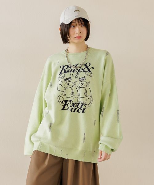 PAGEBOY（ページボーイ）の「Anui/ツインGRMベアーニット（）」 - WEAR