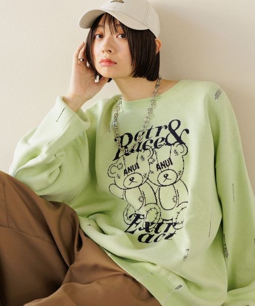 PAGEBOY（ページボーイ）の「Anui/ツインGRMベアーニット（）」 - WEAR