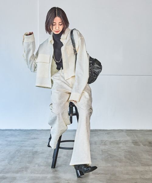 PAGEBOY（ページボーイ）の「レースジャガードワイドパンツ（パンツ・オフホワイト05/ブラック09・F）」の13枚目の写真