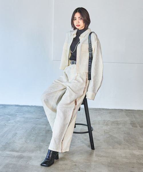 PAGEBOY（ページボーイ）の「レースジャガードワイドパンツ（パンツ・オフホワイト05/ブラック09・F）」の14枚目の写真