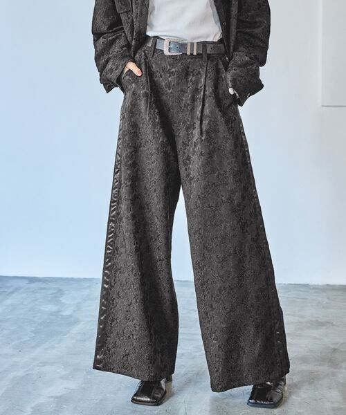 PAGEBOY（ページボーイ）の「レースジャガードワイドパンツ（パンツ・オフホワイト05/ブラック09・F）」の7枚目の写真