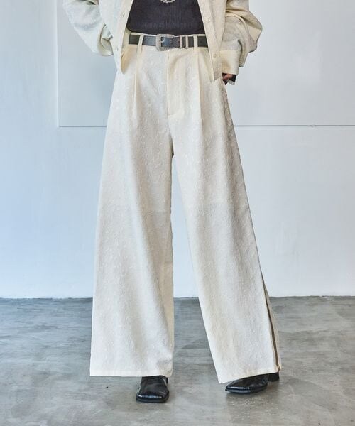 PAGEBOY（ページボーイ）の「レースジャガードワイドパンツ（パンツ・オフホワイト05/ブラック09・F）」の16枚目の写真