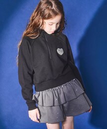 pairmanon（ペアマノン）の「ハートモチーフ付き ハーフジップ 裏毛トレーナー（その他）」