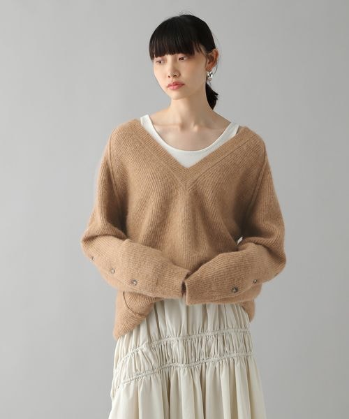 O0u（オーゼロユー）の「アルパカ7GVネックニット（）」 - WEAR