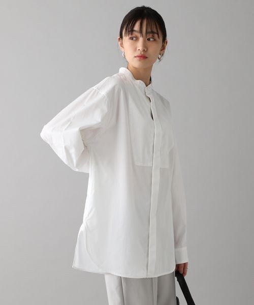 O0u(オーゼロユー)の「ボサムシャツ(トップス・ホワイト01/サックス82・S/M/L)」の20枚目の写真