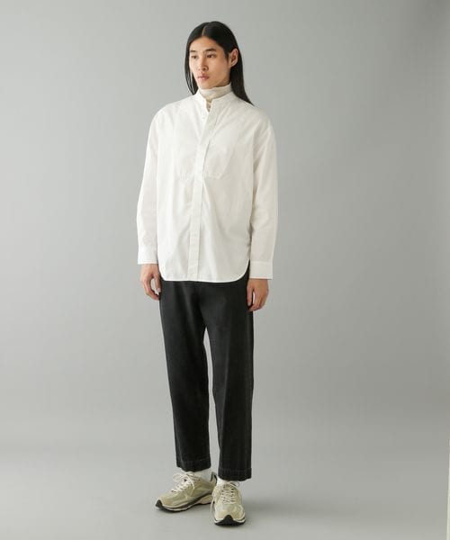 O0u(オーゼロユー)の「ボサムシャツ(トップス・ホワイト01/サックス82・S/M/L)」の8枚目の写真