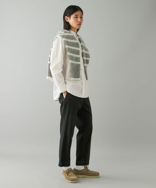 O0u(オーゼロユー)の「ボサムシャツ(トップス・ホワイト01/サックス82・S/M/L)」の9枚目の写真