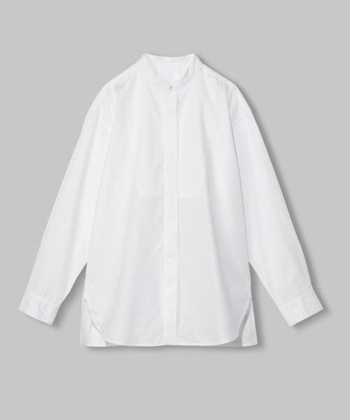 O0u(オーゼロユー)の「ボサムシャツ(トップス・ホワイト01/サックス82・S/M/L)」の1枚目の写真