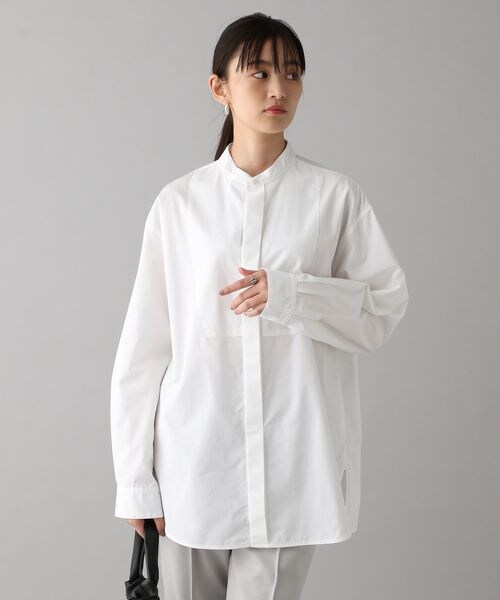 O0u(オーゼロユー)の「ボサムシャツ(トップス・ホワイト01/サックス82・S/M/L)」の18枚目の写真