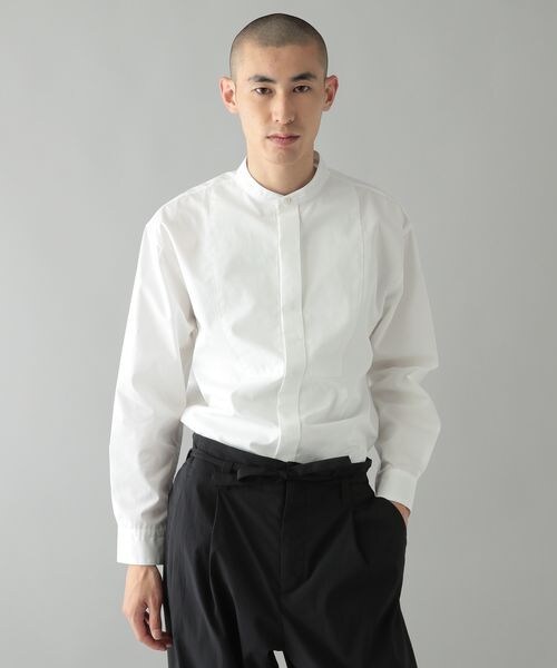 O0u(オーゼロユー)の「ボサムシャツ(トップス・ホワイト01/サックス82・S/M/L)」の15枚目の写真