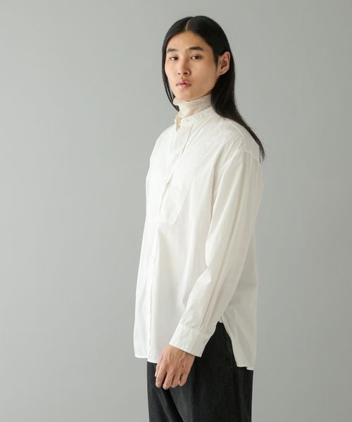O0u(オーゼロユー)の「ボサムシャツ(トップス・ホワイト01/サックス82・S/M/L)」の7枚目の写真