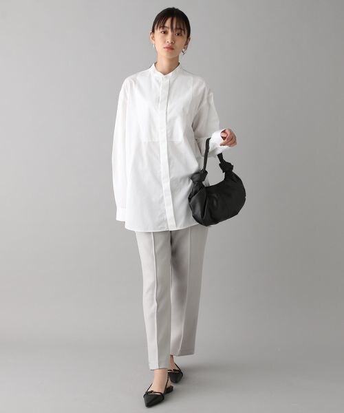 O0u(オーゼロユー)の「ボサムシャツ(トップス・ホワイト01/サックス82・S/M/L)」の22枚目の写真