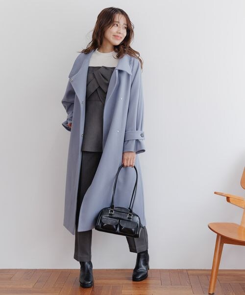 mysty woman（ミスティウーマン）の「Ｗベルトテーパードパンツ（その他・レディース・グレー15/チャコール18/グレージュ51/ダークブラウン58/ブルーグレー82・F）」の13枚目の写真