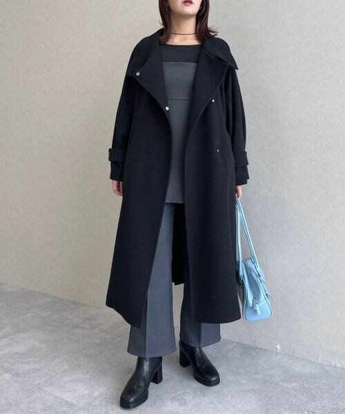 mysty woman(ミスティウーマン)の「センタープレスハイウエストパンツ(その他・レディース・チャコール18/ベージュ52・F)」の9枚目の写真