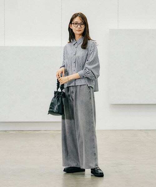 GLOBAL WORK（グローバルワーク）の「GOODデニムタックワイドパンツ