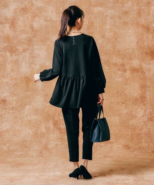 グローバルワーク スゴラクストレッチカットブラウス＊パンツセット
