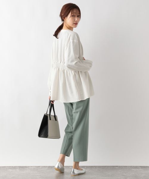 GLOBAL WORK（グローバルワーク）の「シャーリングシャツ長袖/141724