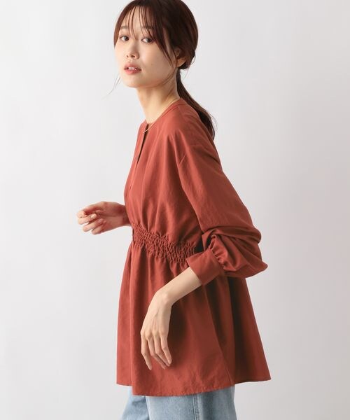 すー シャーリングシャツ長袖/141724（シャツ/ブラウス）｜GLOBAL