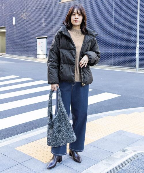 GLOBAL WORK Smile Seed Store（グローバルワーク スマイルシードストア）の「スタンドダウンブルゾン/132129（ジャケット/アウター・アイボリー08/ブラック09・S/M/L/XL）」の14枚目の写真