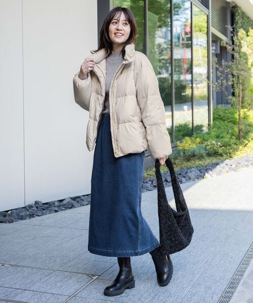 GLOBAL WORK Smile Seed Store（グローバルワーク スマイルシードストア）の「スタンドダウンブルゾン/132129（ジャケット/アウター・アイボリー08/ブラック09・S/M/L/XL）」の5枚目の写真