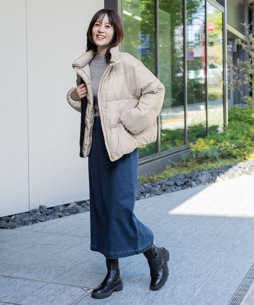 GLOBAL WORK Smile Seed Store（グローバルワーク スマイルシードストア）の「スタンドダウンブルゾン/132129（ジャケット/アウター・アイボリー08/ブラック09・S/M/L/XL）」の3枚目の写真