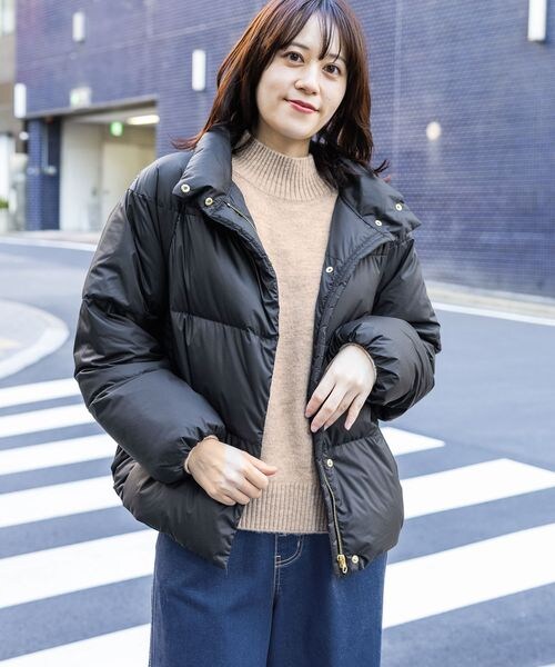 GLOBAL WORK Smile Seed Store（グローバルワーク スマイルシードストア）の「スタンドダウンブルゾン/132129（ジャケット/アウター・アイボリー08/ブラック09・S/M/L/XL）」の17枚目の写真