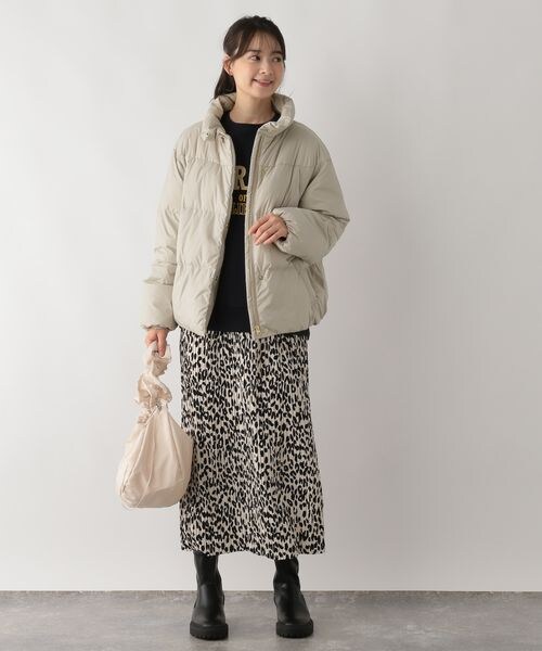 GLOBAL WORK Smile Seed Store（グローバルワーク スマイルシードストア）の「スタンドダウンブルゾン/132129（ジャケット/アウター・アイボリー08/ブラック09・S/M/L/XL）」の8枚目の写真