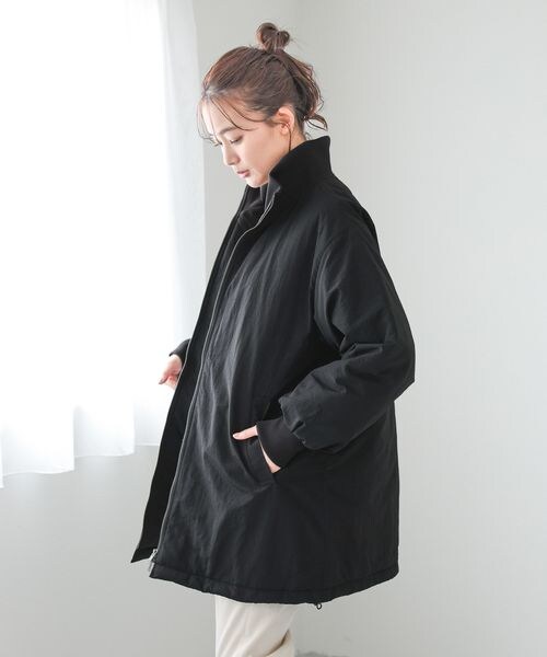 新品 L 洗えるスタンドミドルブルゾン ブルゾン ミドルコート ジャケット GLOBAL WORK（グローバルワーク）の「洗えるスタンドミドルブルゾン