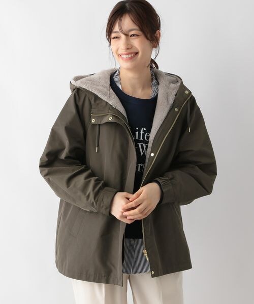 GLOBAL WORK（グローバルワーク）の「3WAY撥水マンパ/115431（ジャケット/アウター・アイボリー08/ブラック09/ベージュ53/ブラウンカーキ79・M/L）」の4枚目の写真