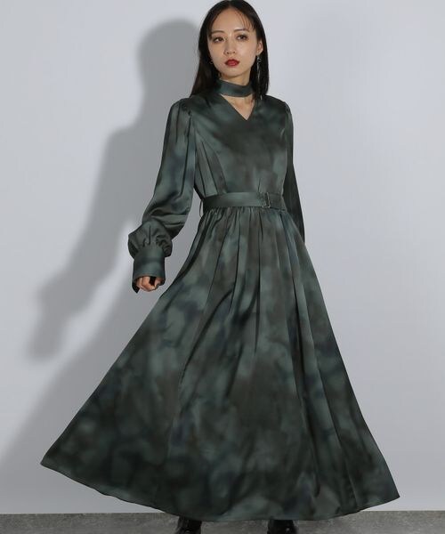 HARE（ハレ）の「ニュアンスガラネックスリットワンピース（）」 - WEAR