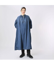 45R 45rpm プチデニムのカットワーク刺繍スモックドレス（重） 45R（フォーティファイブアール）の「45プチデニムのカット